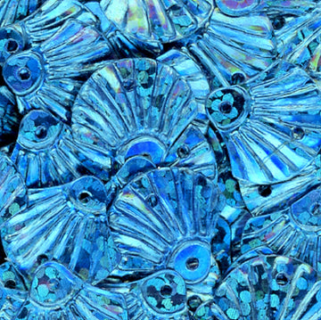 12mm Shell Hologram Capri Blue 100 Grams