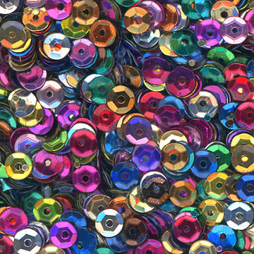 5mm Slightly Cupped Metallic Mixed Colors