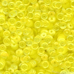 4mm Slightly Cupped Satin Lemon Drop