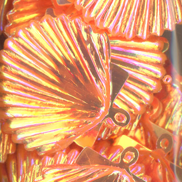22mm Shell Crystal Opaque Tangy Tangerine