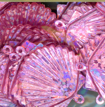 22mm Shell Hologram Pink 50 Grams