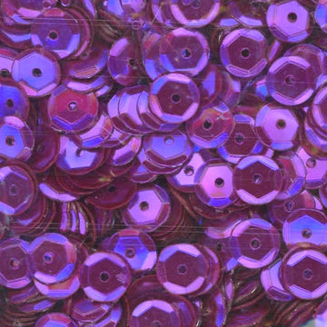 6mm Slightly Cupped Metallic Grape