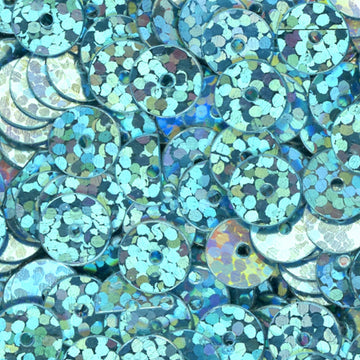 6mm Flat Hologram Aquamarine