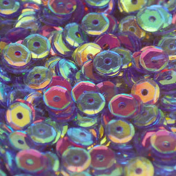 4mm Slightly Cupped Crystal Opaque Ultraviolet 100 Grams