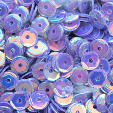 4mm Slightly Cupped Crystal Opaque Periwinkle 100 Grams