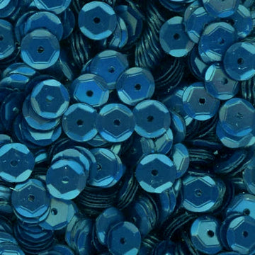 6mm Slightly Cupped Satin Navy