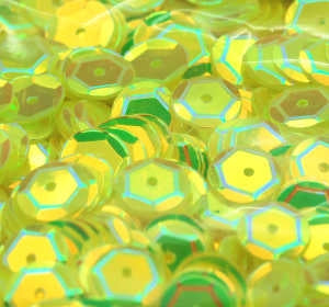 10mm Slightly Cupped Crystal Opaque Lt. Lemon Yellow