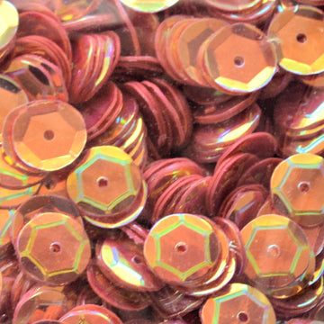 8mm Slightly Cupped Crystal Opaque Wacky Watermelon