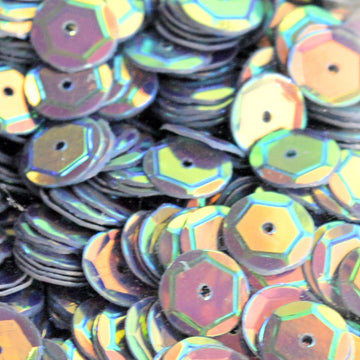 8mm Slightly Cupped Crystal Opaque Galactic