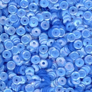 4mm Slightly Cupped Satin Blue Bayou
