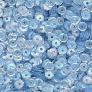 4mm Slightly Cupped Satin Light Powder Blue