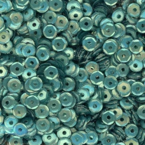 4mm Slightly Cupped Satin Blue Juniper