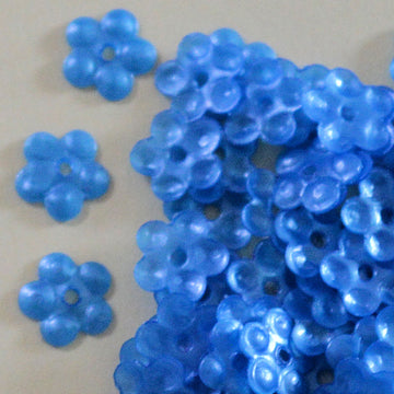 5mm Satin Flower Blue Bayou 100 grams