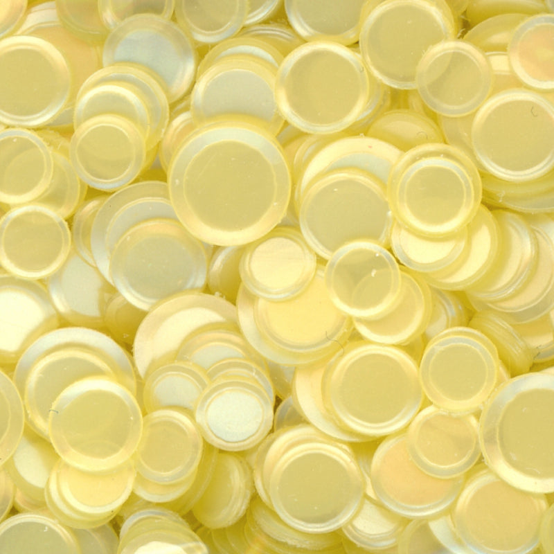 Satin Matte Confetti Pale Yellow
