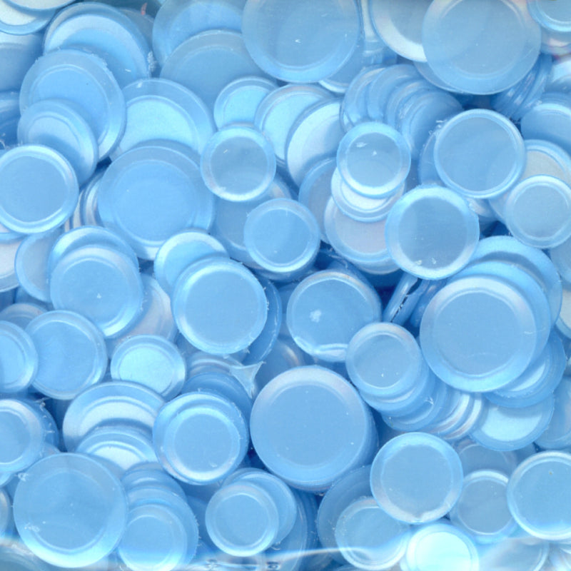 Satin Matte Confetti Lt Powder Blue