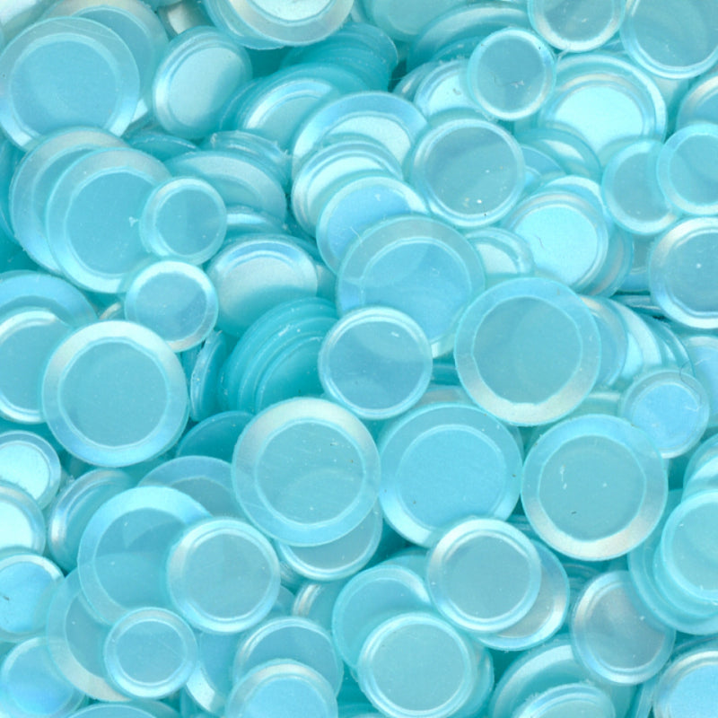 Satin Matte Confetti Pale Ocean Blue Green 100 grams