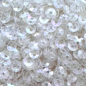 3mm Fully Cupped Iridescent Clear 50 Grams