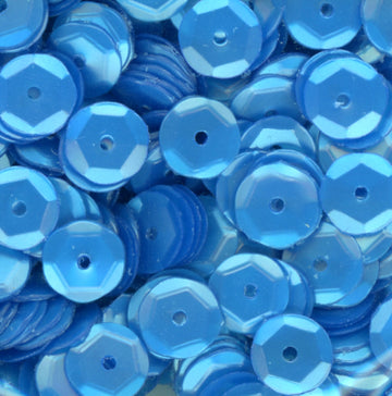 6mm Slightly Cupped Satin Blue Bayou