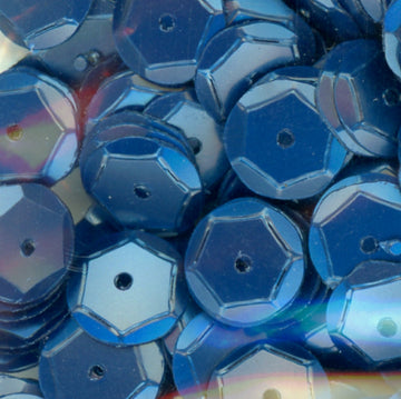 8mm Slightly Cupped Satin Navy 50 Grams