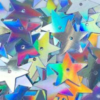 15mm Flat Star Progressive Holo Silver