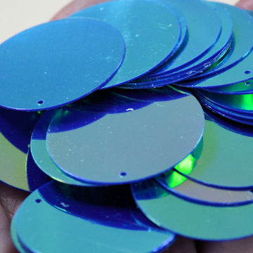 30mm Paillette Crystal Opaque Blue Streak 500 count