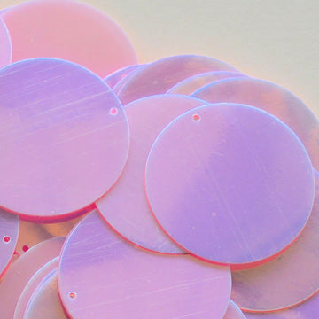 30mm Paillette Crystal Opaque Powderpuff Pink 500 count