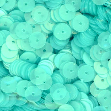6mm Flat Satin Pale Ocean Blue Green 100 Grams