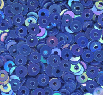 3mm Flat Opaque Iridescent Peacock Blue 100 Grams