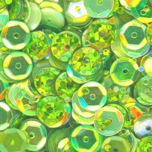 5mm Slightly Cupped Limelight Sequin blend