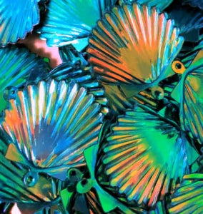 22mm Shell Crystal Metallic Mermaid