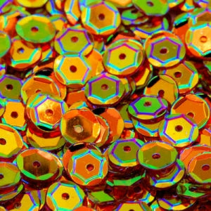 6mm Slightly Cupped Crystal Iris Volcano 100 Grams