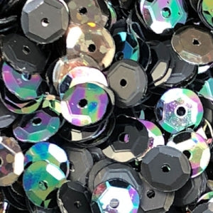 5mm Slightly Cupped Black Tie Sequin blend