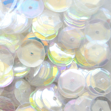 8mm Slightly Cupped Let's Be Clear Sequin blend