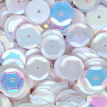 8mm Slightly Cupped Let It Snow Sequin blend