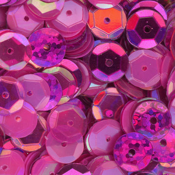 8mm Slightly Cupped Fuchsia Fever Sequin blend