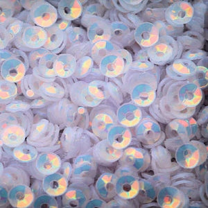 3mm Fully Cupped Opalescent White Opal 100 grams