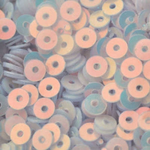 5mm Flat Opalescent White Opal 100 grams