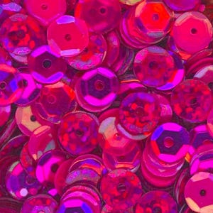 6mm Slightly Cupped Fuchsia Fever Sequin blend 100 grams