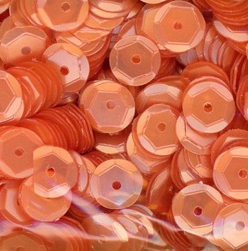 6mm Slightly Cupped Satin Light Burnt Orange 100 Grams