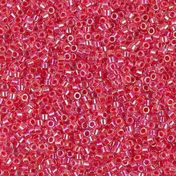 Delica 11/0 Transparent Light Strawberry AB