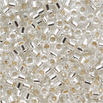 Delica 11/0 Silver Lined Crystal