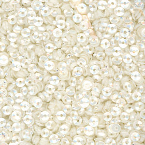 3mm Fully Cupped Opaque Ivory Moonlight
