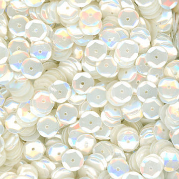 8mm Slightly Cupped Opaque Ivory Moonlight 100 grams
