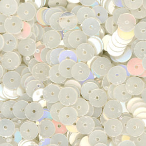 6mm Flat Opaque Ivory Moonlight 100 grams