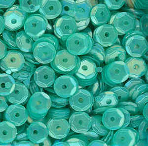 5mm Slightly Cupped Satin Sea Green