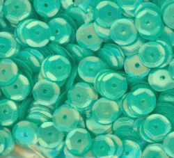 6mm Slightly Cupped Satin Sea Green100 Grams