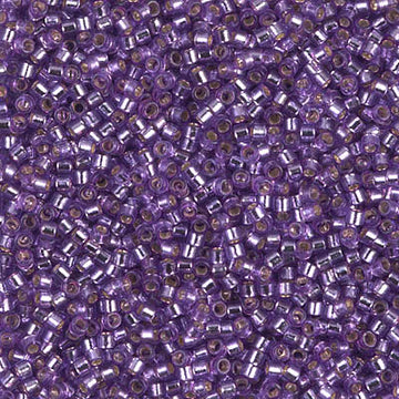Delica 11/0 Duracoat Silver Lined Medium Grape