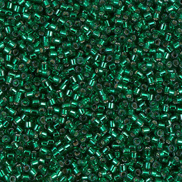 Delica 11/0 Silver Lined Dyed Emerald Green