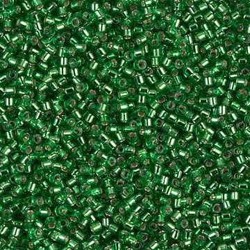 Delica 11/0 Silver Lined Green