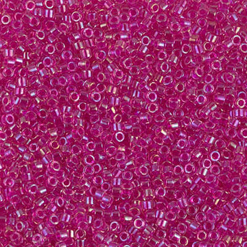 Delica 11/0 Hot Pink Lined Rainbow